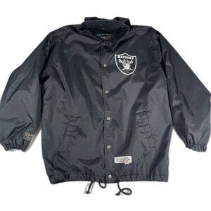 Vintage 90s Las Vegas Raiders NFL Windbreaker – Team NFL – Black Coach Jacket